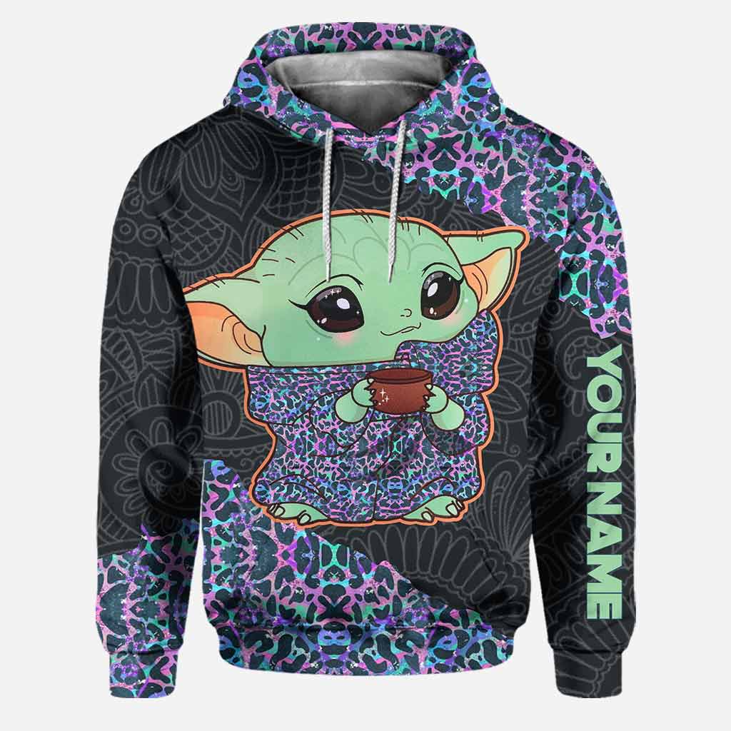 Too Cute I Am Holographic Leopard - Personalized Hoodie and Leggings