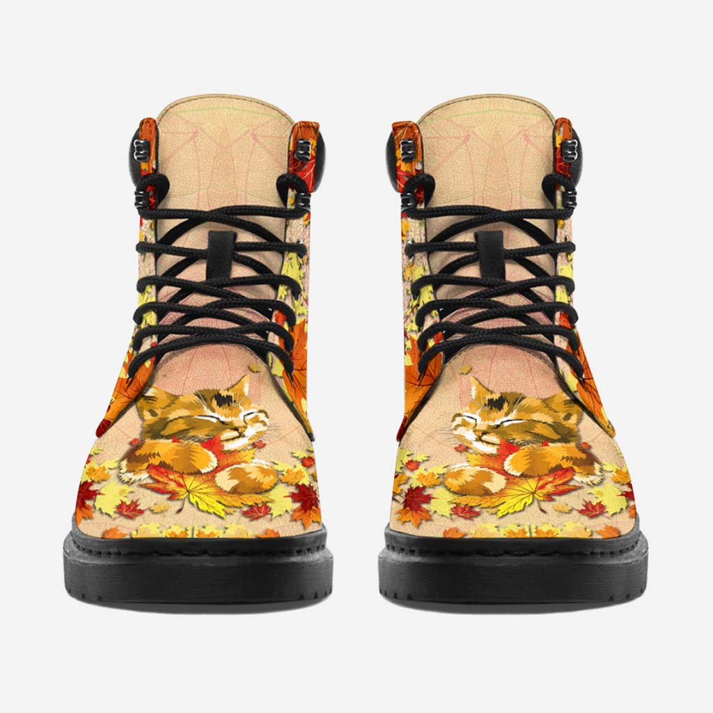 Autumn Maple Leaf Inspired - Cat All Season Boots