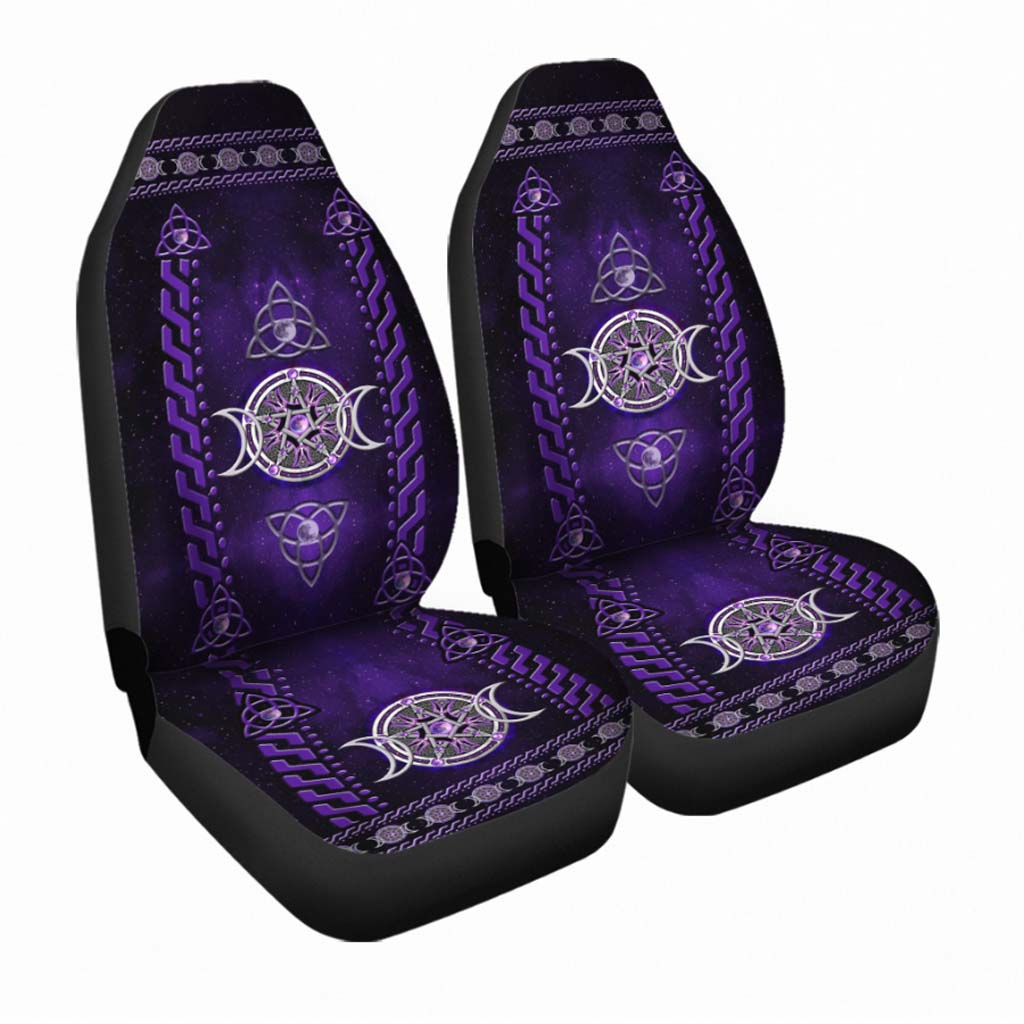 Salty Lil' Witch Purple Triple Moon Seat Covers