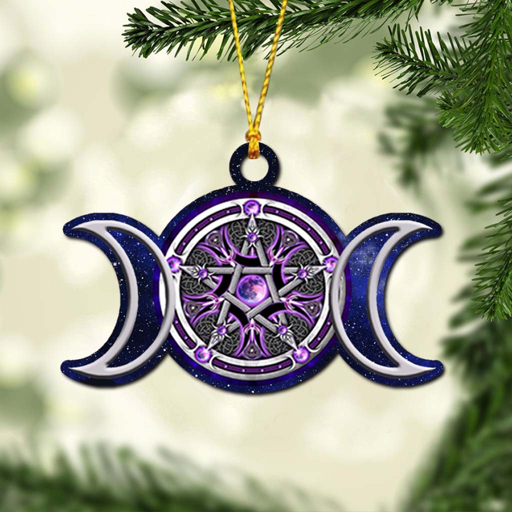 Triple Moon - Witch Ornament With 3D Pattern Print (Printed On Both Sides)