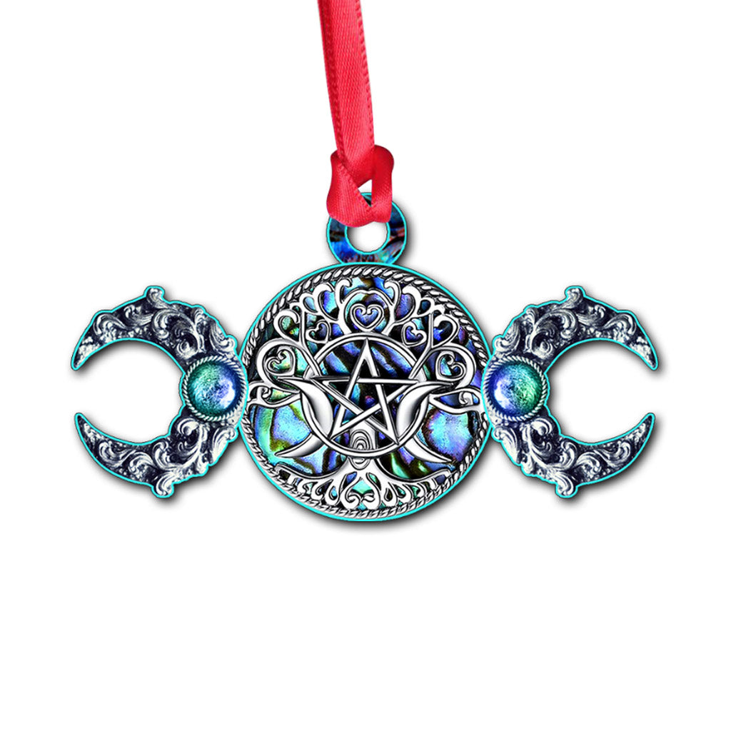 Magic Triple Moon - Witch Ornament With 3D Pattern Print (Printed On Both Sides)
