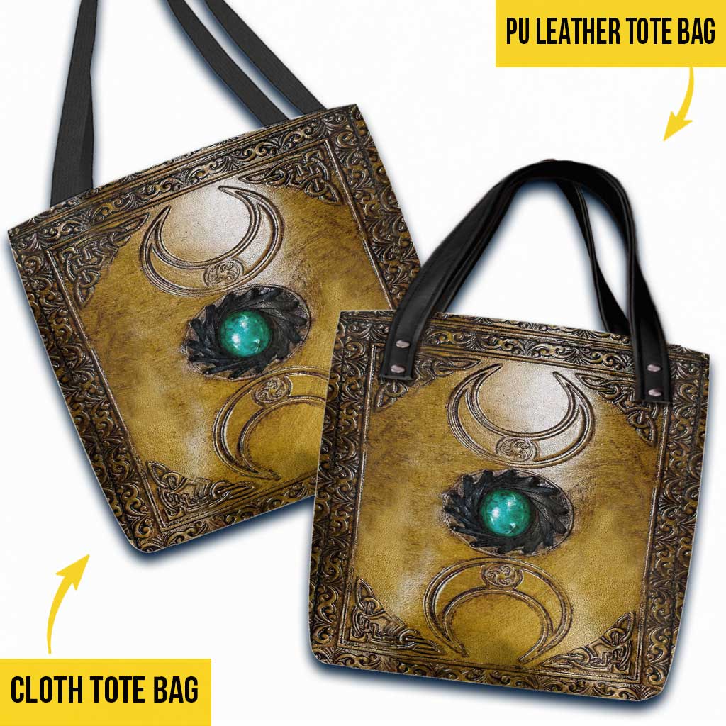 Triple Moon Third Eye Witch 3D Pattern Print Tote Bag