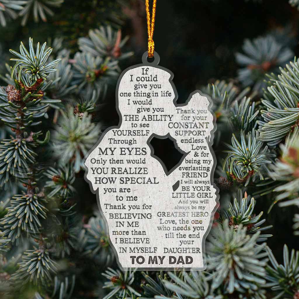 To My Dad - Personalized Father Transparent Ornament