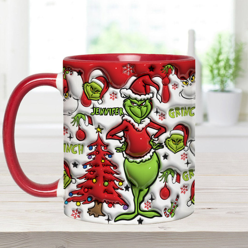 Red Christmas - Personalized Stole Christmas Accent Mug