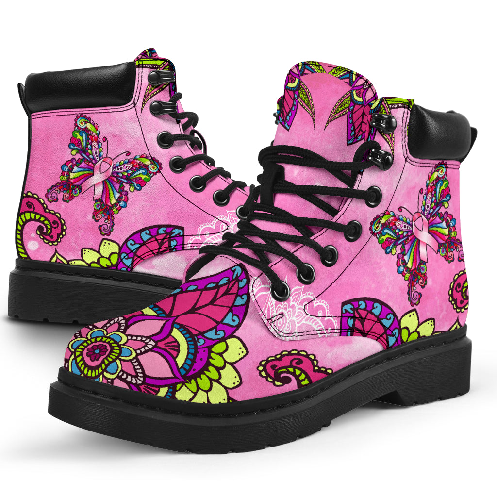 Butterfly Breast Cancer Awareness Breast Cancer Awareness All Season Boots 0622