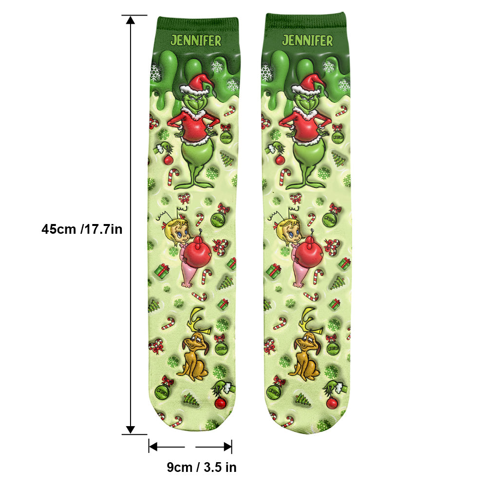 Rock Paper Scissors - Personalized Stole Christmas Socks