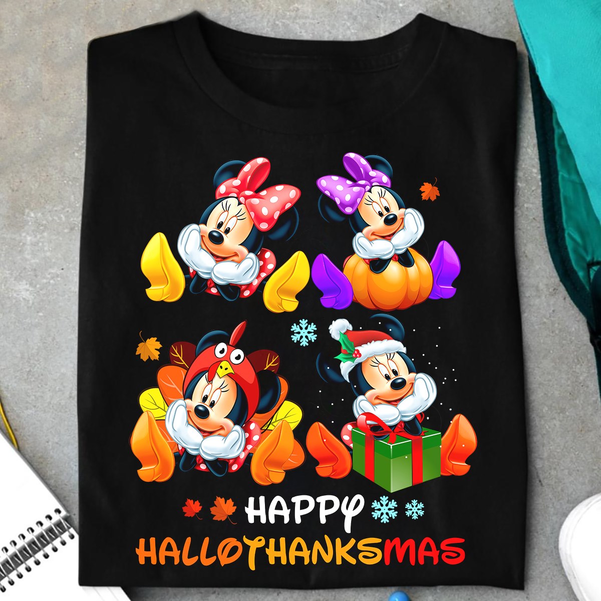 Happy Hallothanksmas Mouse T-shirt and Hoodie 0823