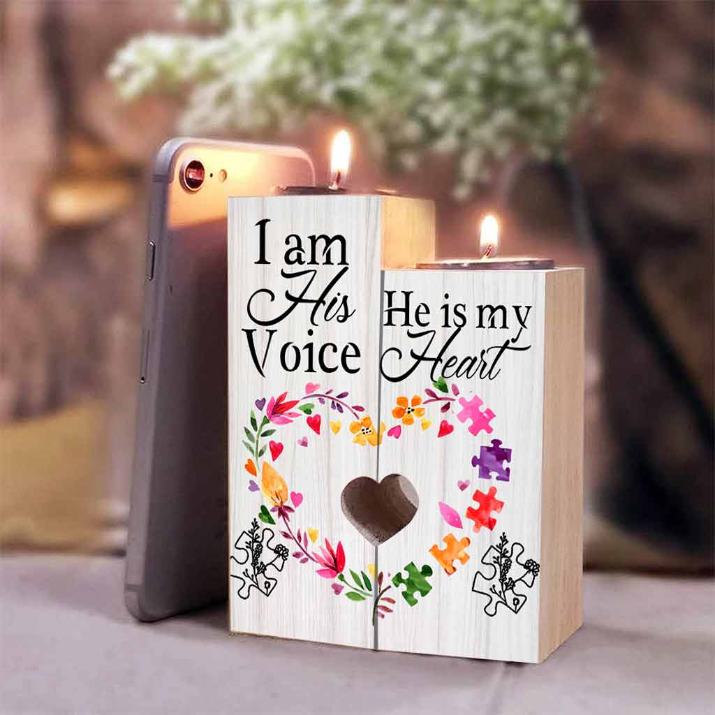 Let's Grow Together - Autism Awareness Personalized Candle Holder