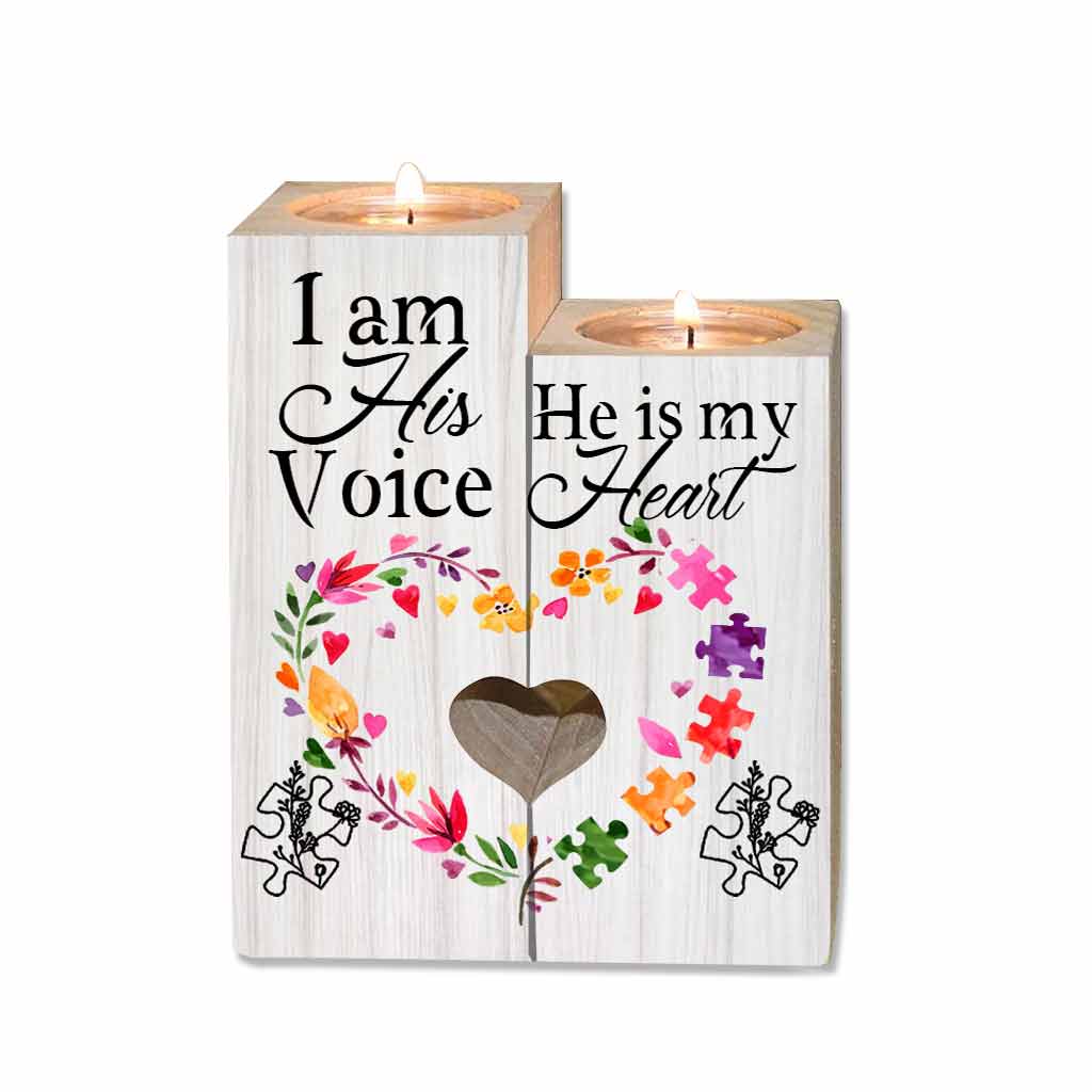 Let's Grow Together - Autism Awareness Personalized Candle Holder