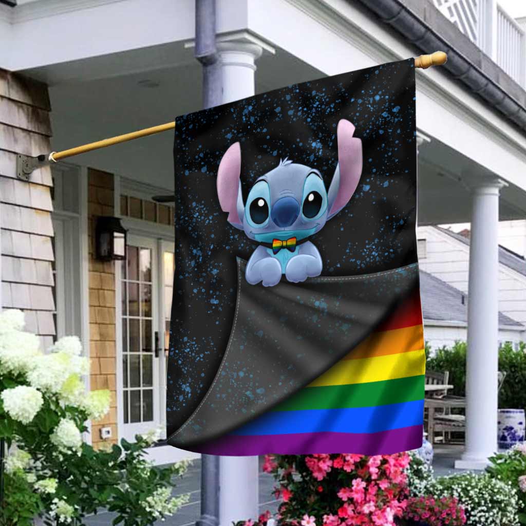 Ohana And Pride - LGBT Support House Flag