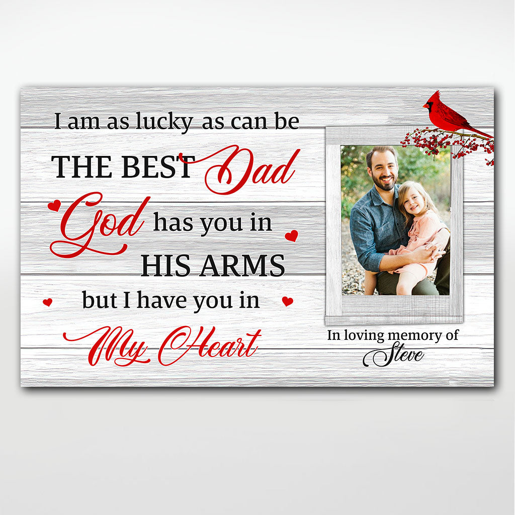 The Best Dad Belonged To Me - Personalized Father's Day Memorial Poster