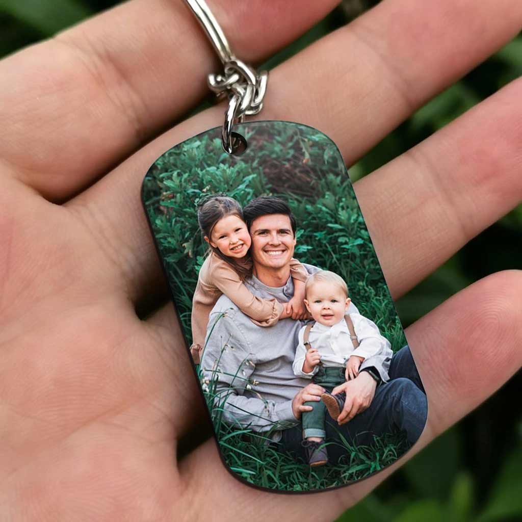 Drive Safe I Need You Here With Me - Personalized Father's Day Stainless Steel Keychain