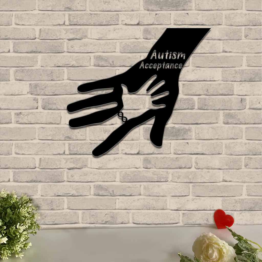 Never Give Up - Autism Acceptance Cut Metal Signs