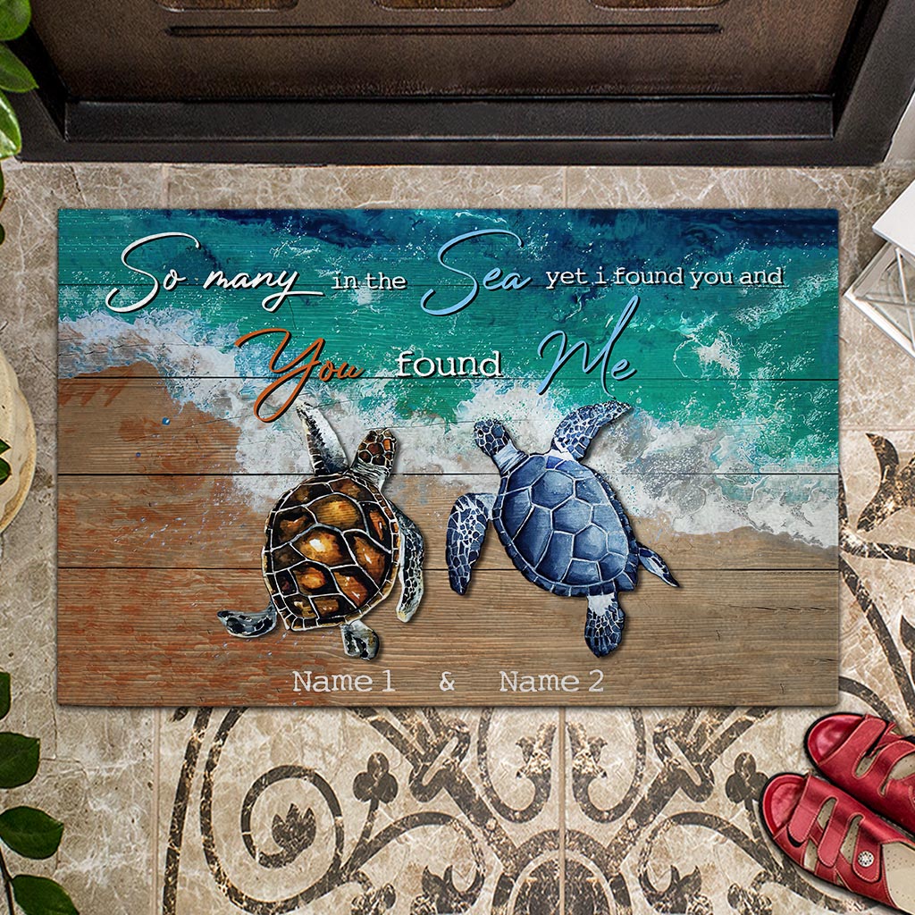 So Many In The Ocean  - Turtle Personalized Doormat