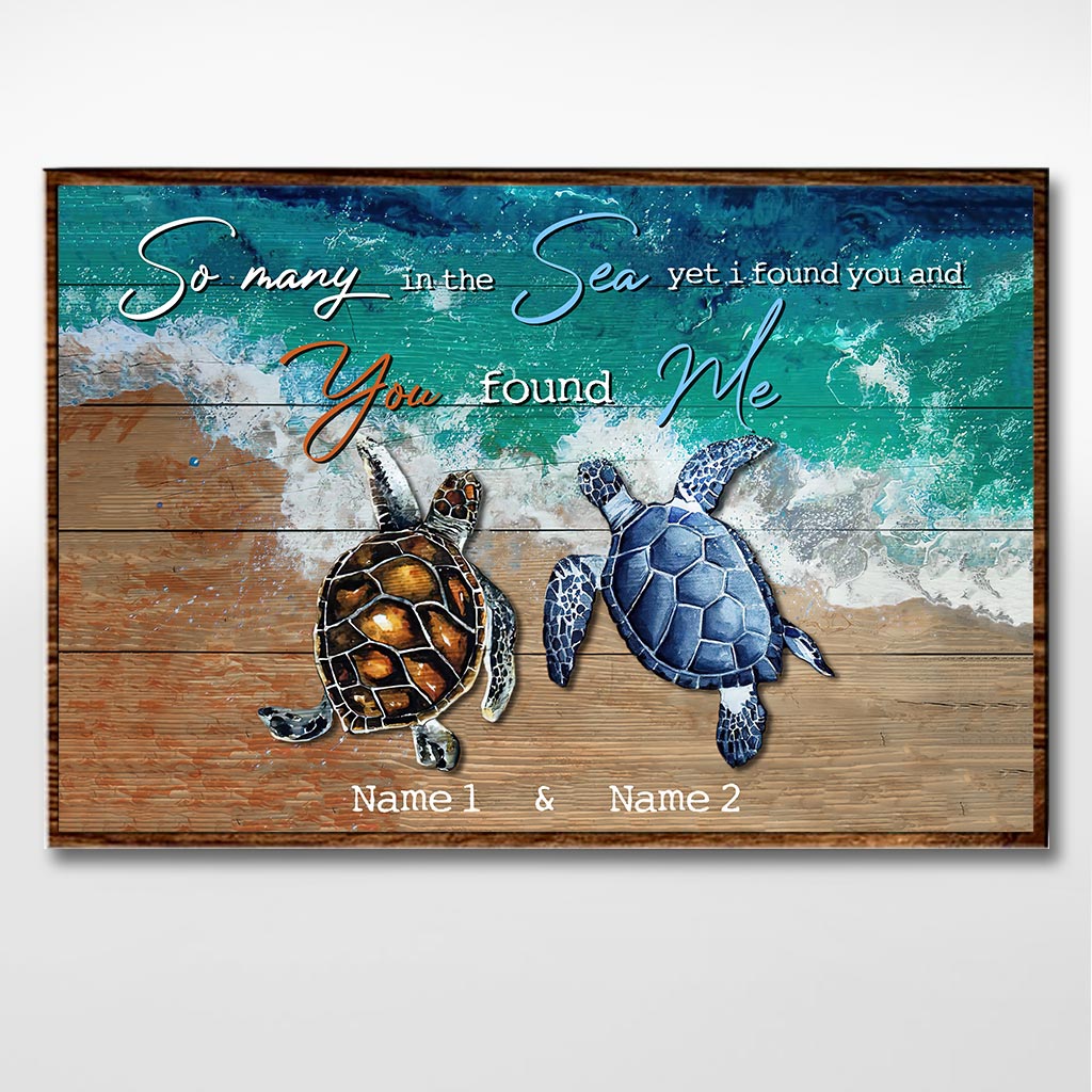 So Many In The Ocean - Turtle Personalized Poster