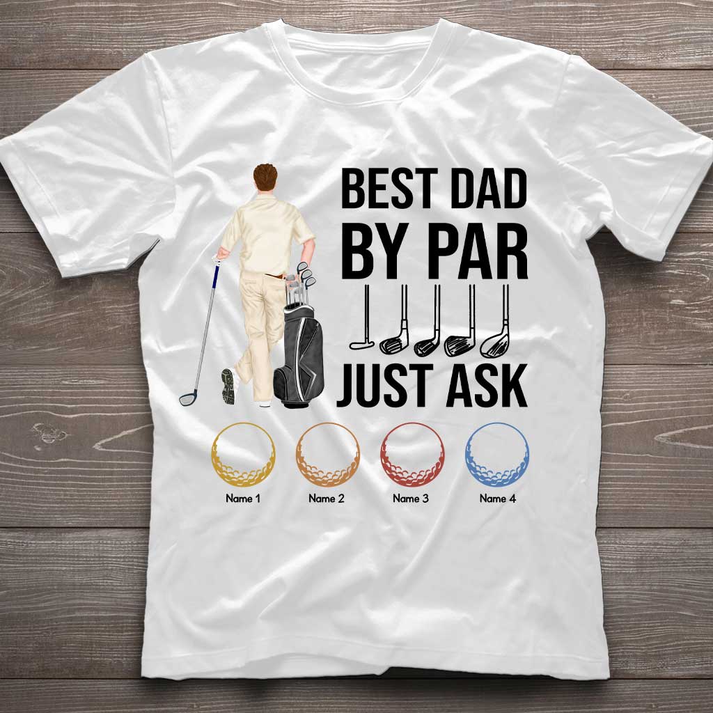 Best Dad By Par - Personalized Father's Day Golf T-shirt and Hoodie