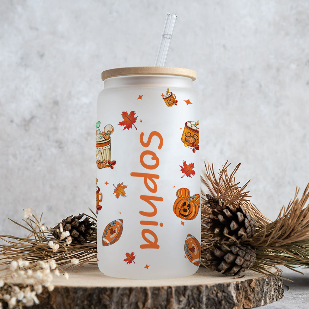 Hello Fall - Personalized Mouse Can Glass