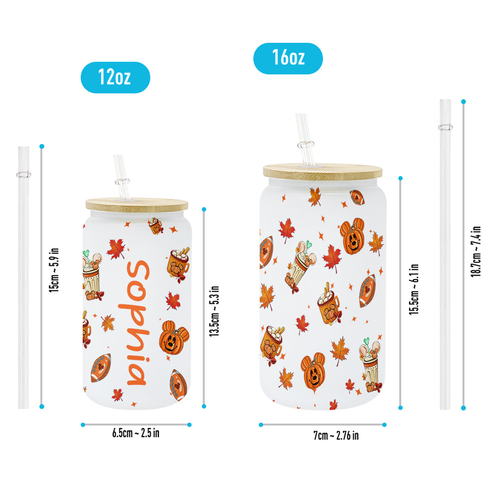 Hello Fall - Personalized Mouse Can Glass