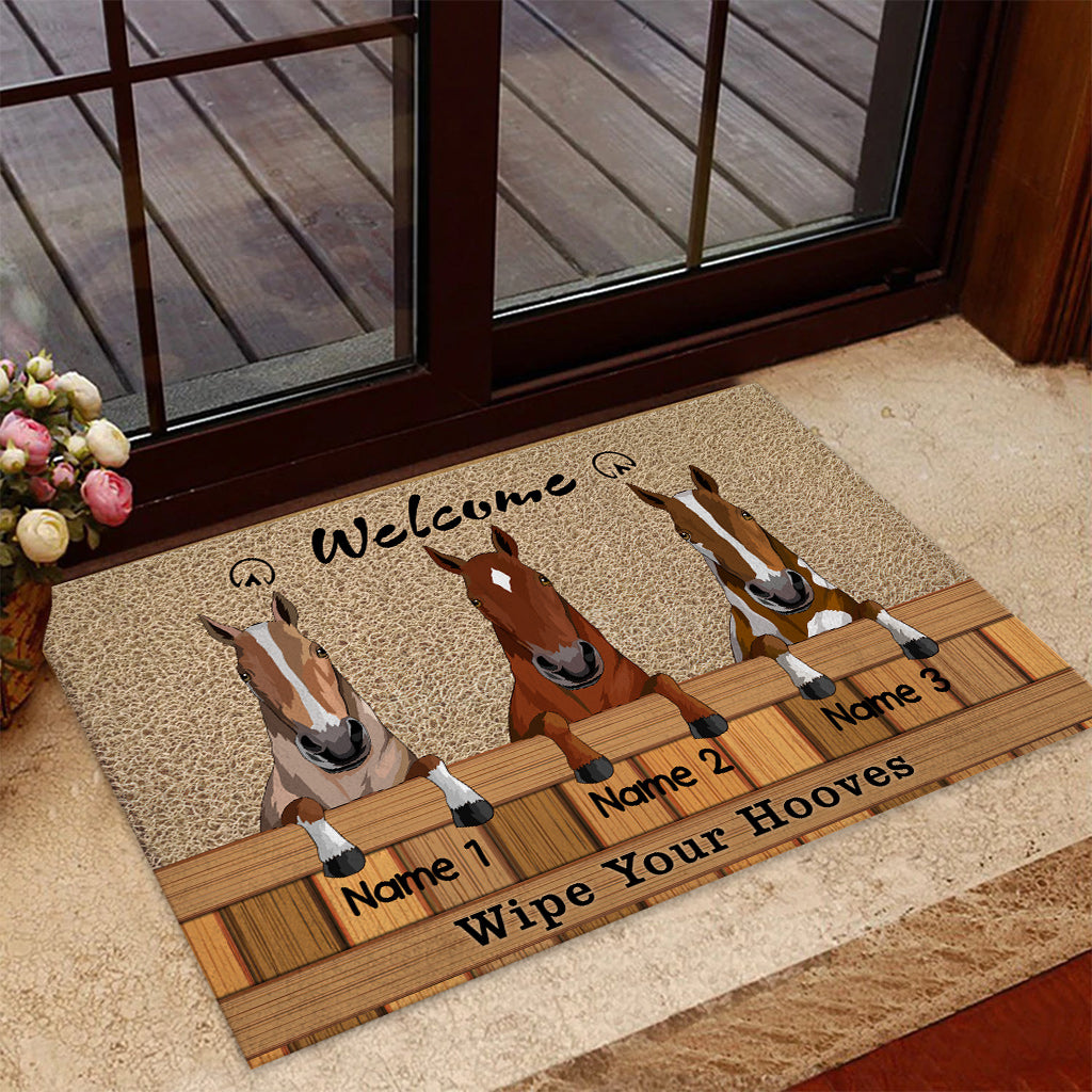 Wipe Your Hooves - Personalized Horse Doormat
