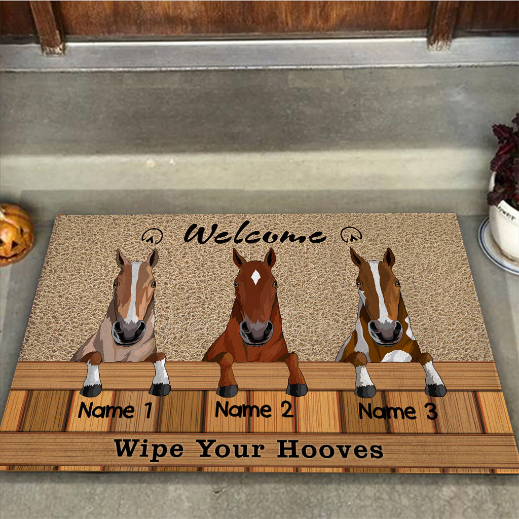 Wipe Your Hooves - Personalized Horse Doormat