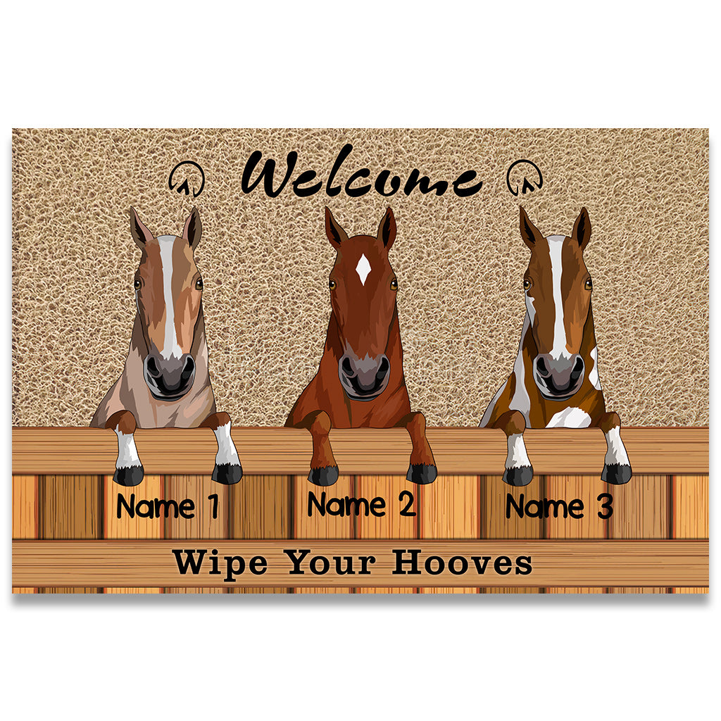 Wipe Your Hooves - Personalized Horse Doormat