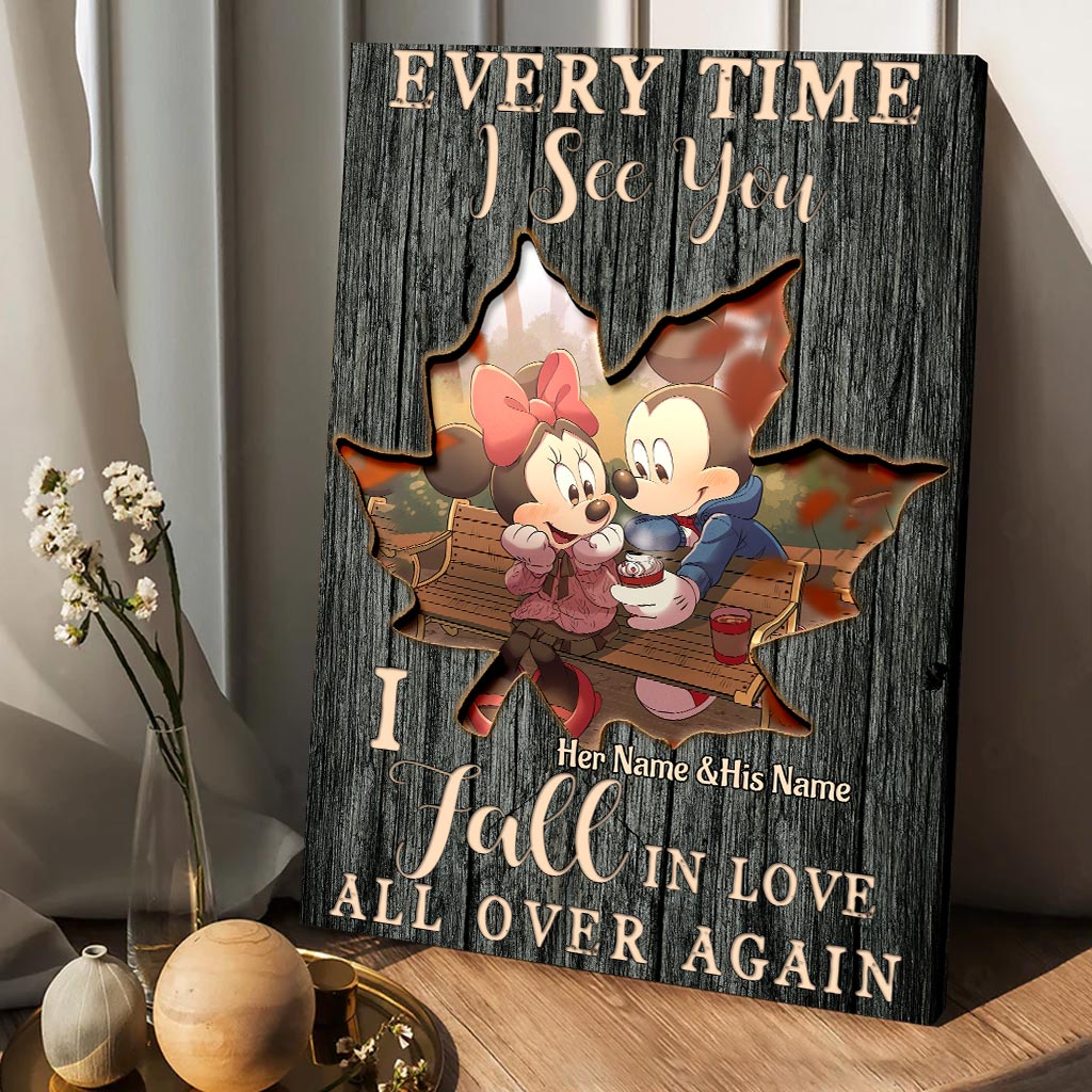 I Fall In Love All Over Again - Personalized Mouse Canvas And Poster