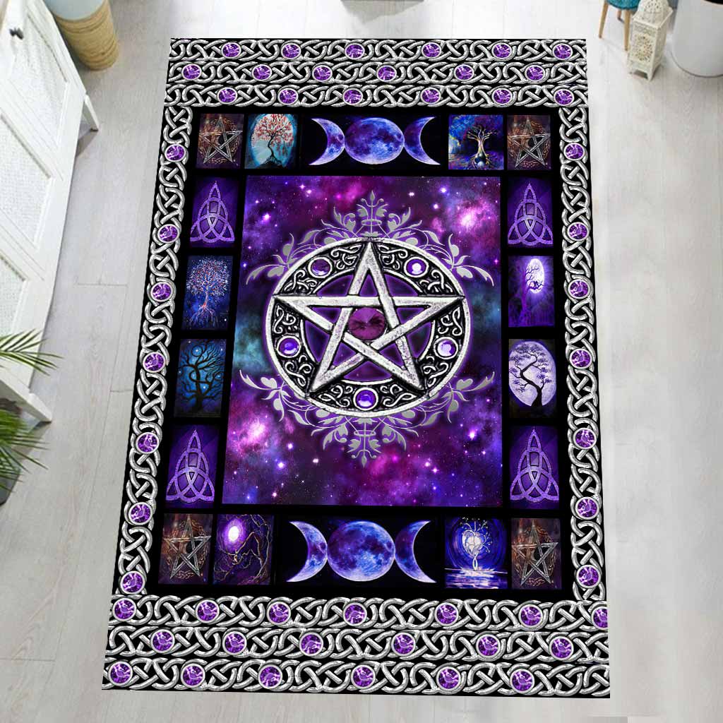 Witch Vibe Purple Pentagram - Rug