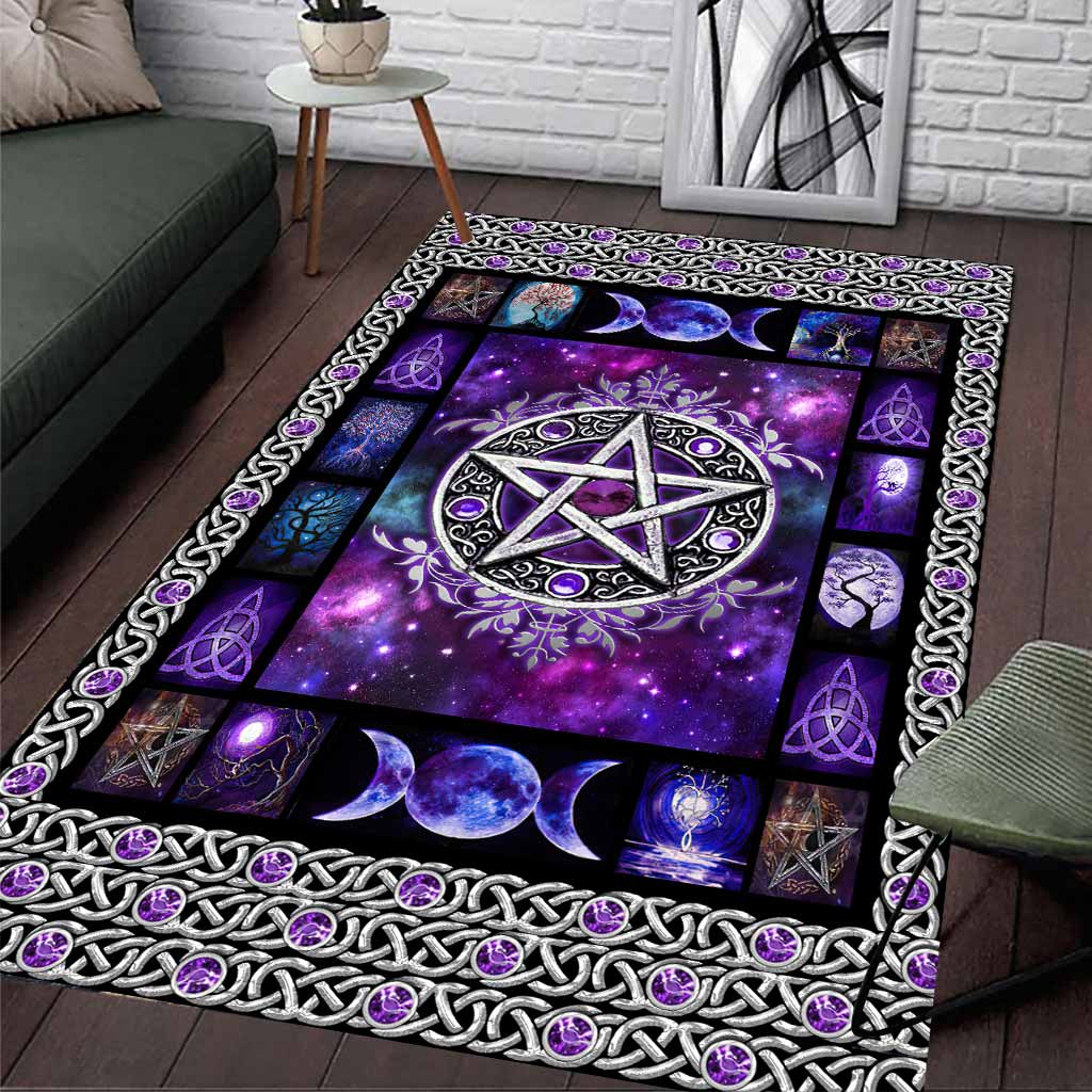 Witch Vibe Purple Pentagram - Rug