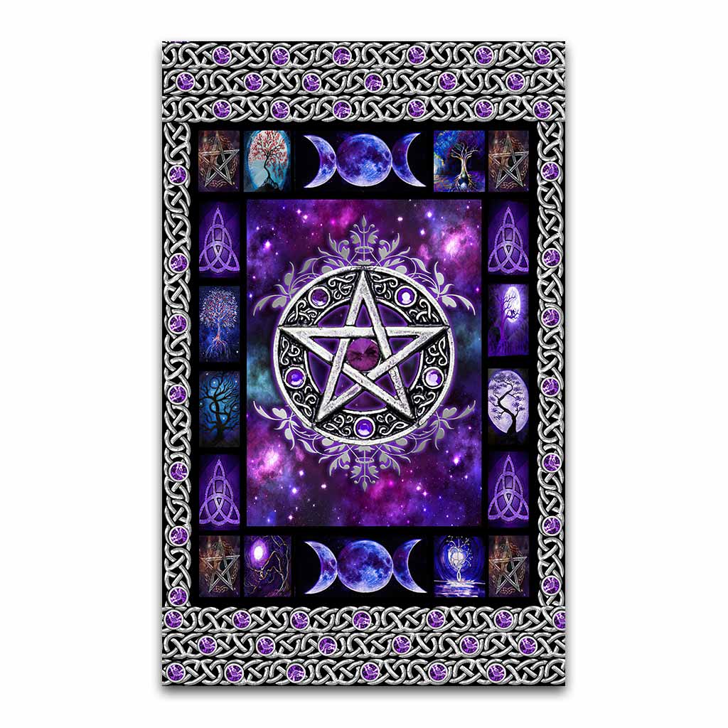 Witch Vibe Purple Pentagram - Rug