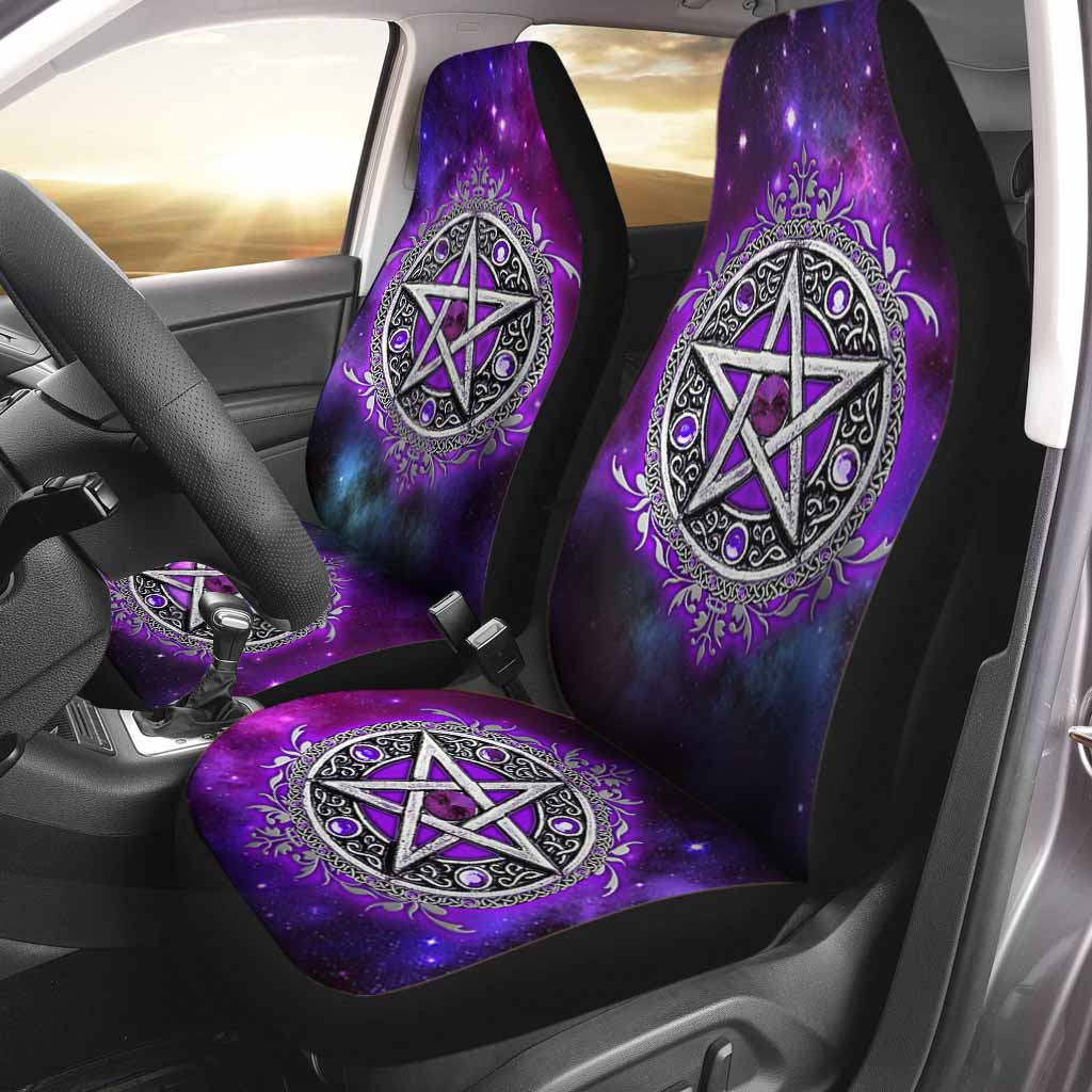 Witch Vibe Purple Pentagram - Seat Covers