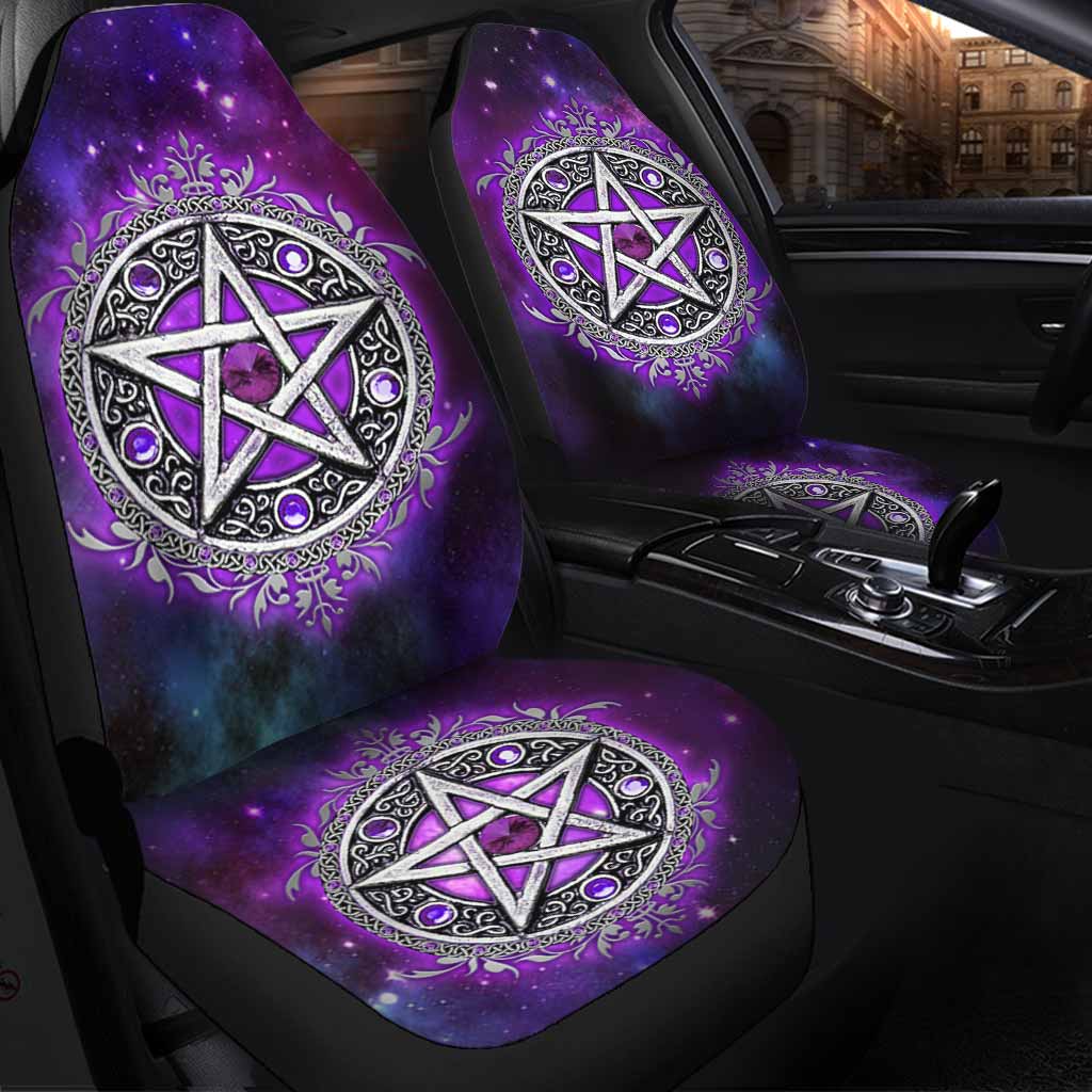 Witch Vibe Purple Pentagram - Seat Covers