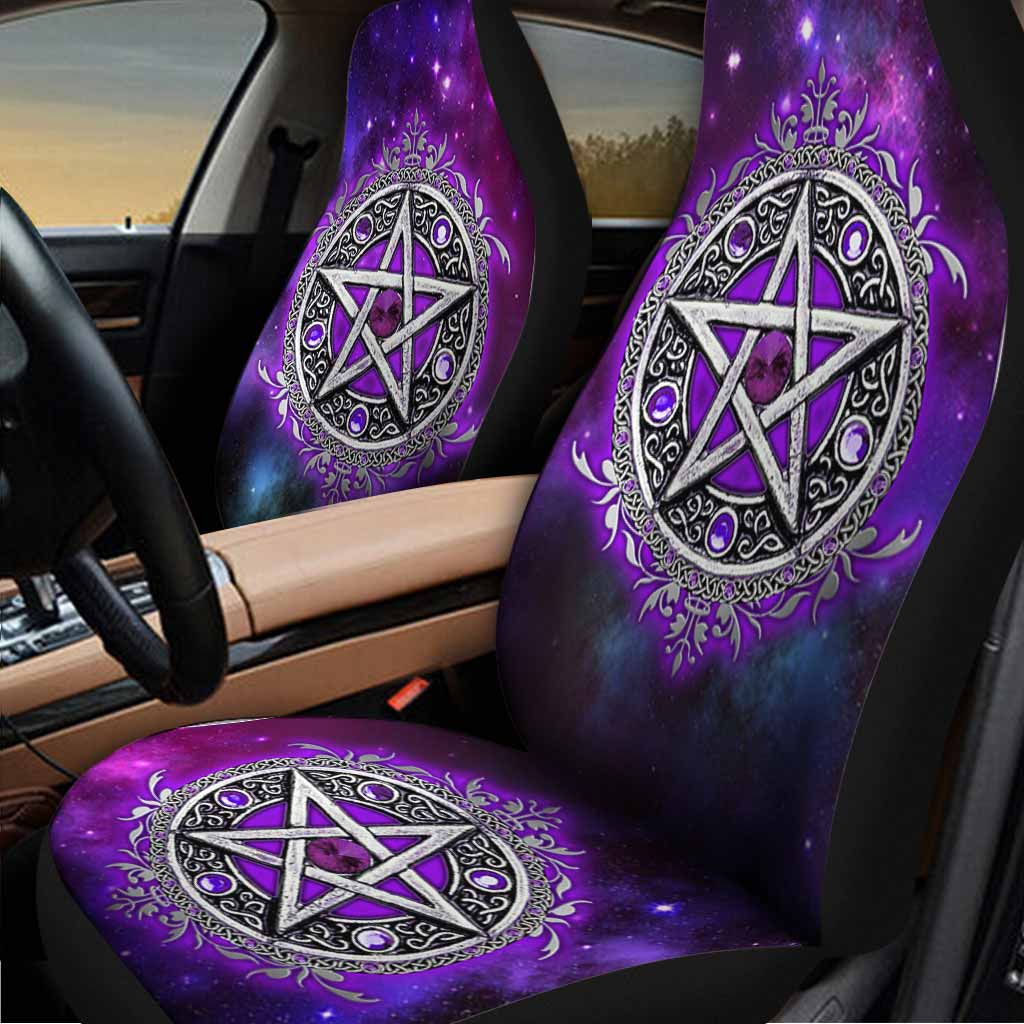 Witch Vibe Purple Pentagram - Seat Covers