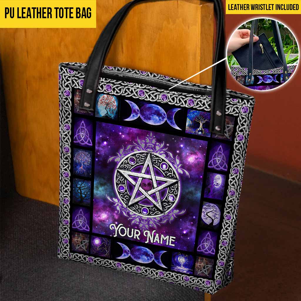 Witch Vibes Purple Pentagram - Personalized Tote Bag