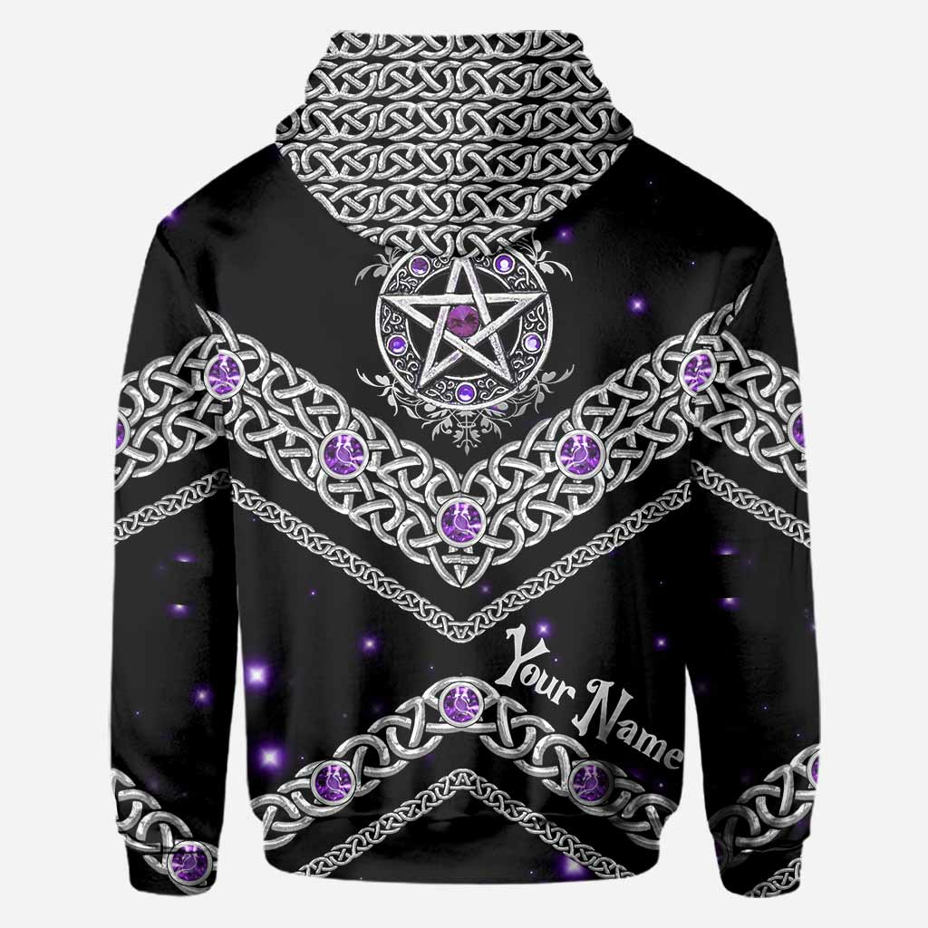 With Please Purple Pentagram - Witch Personalized All Over T-shirt and Hoodie