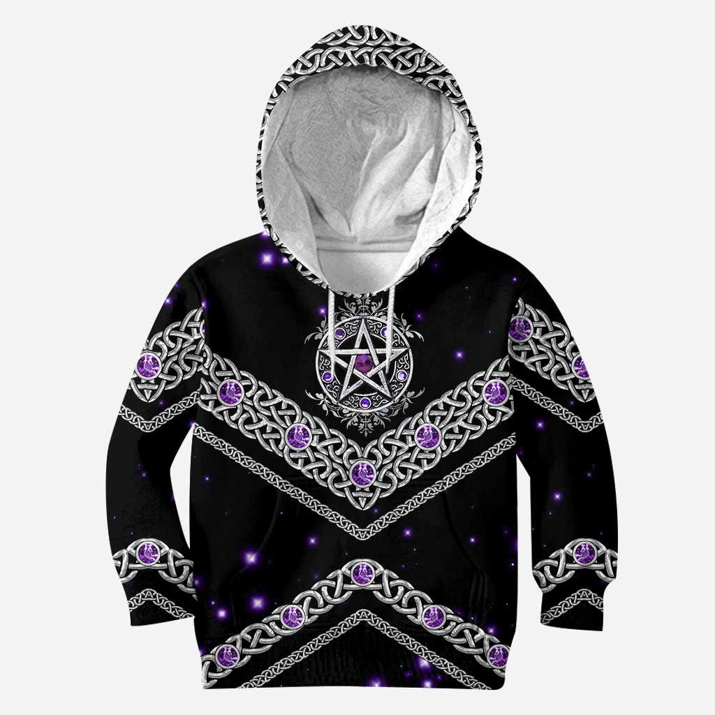 With Please Purple Pentagram - Witch Personalized All Over T-shirt and Hoodie