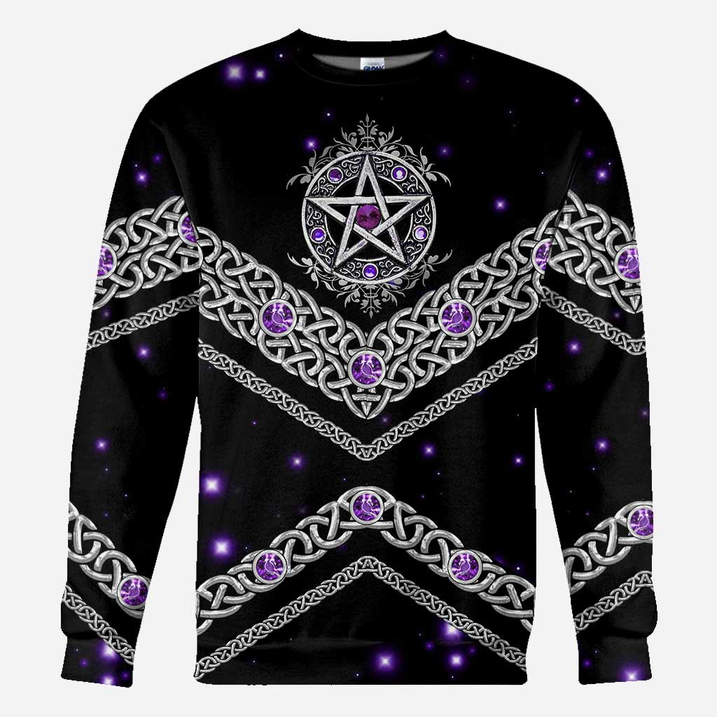 With Please Purple Pentagram - Witch Personalized All Over T-shirt and Hoodie