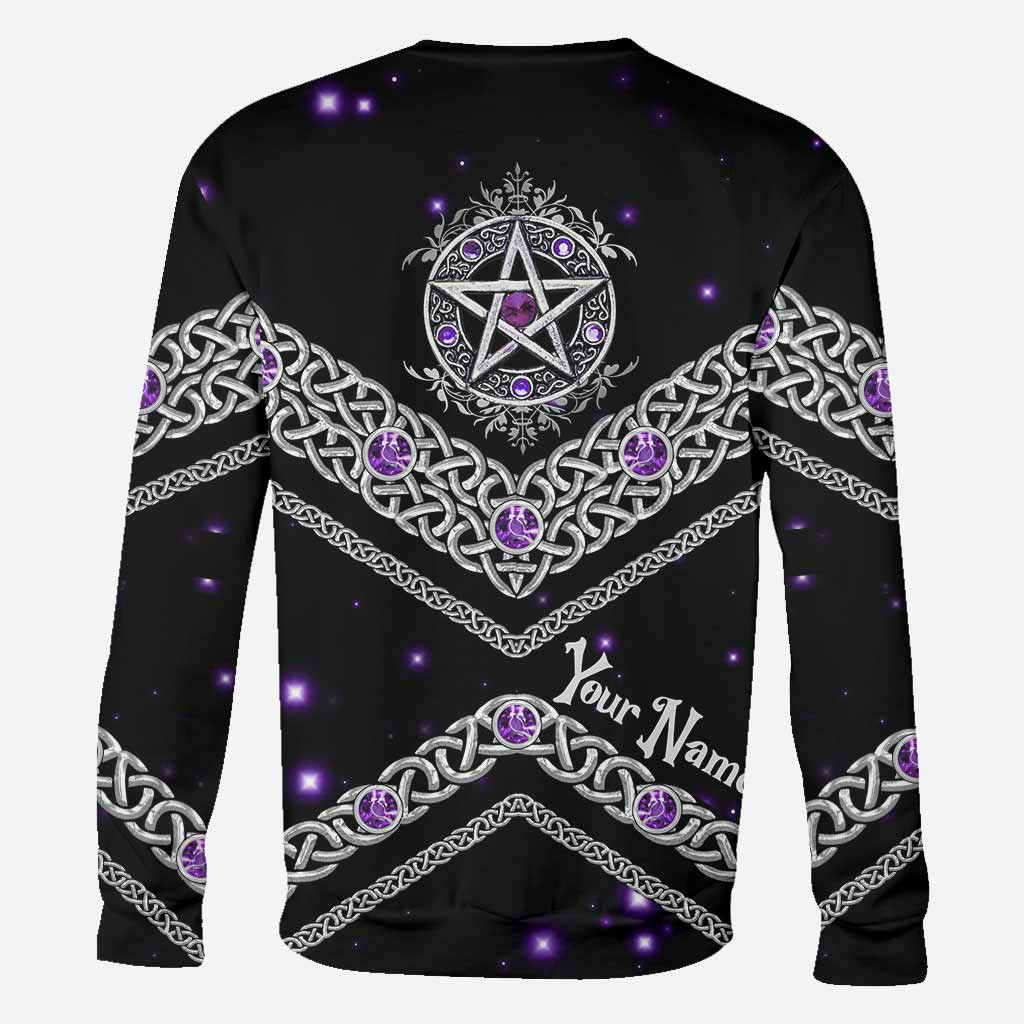With Please Purple Pentagram - Witch Personalized All Over T-shirt and Hoodie
