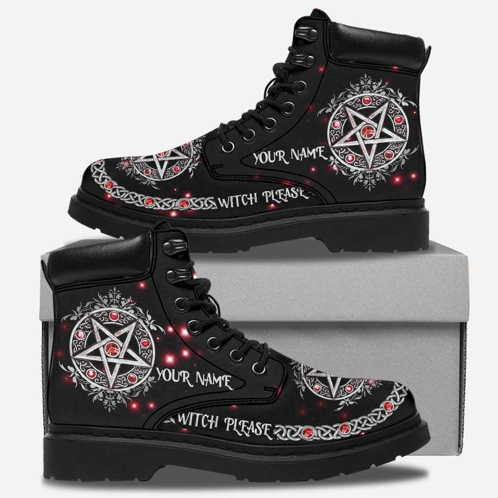 Witch Please Red Pentagram Personalized All Season Boots