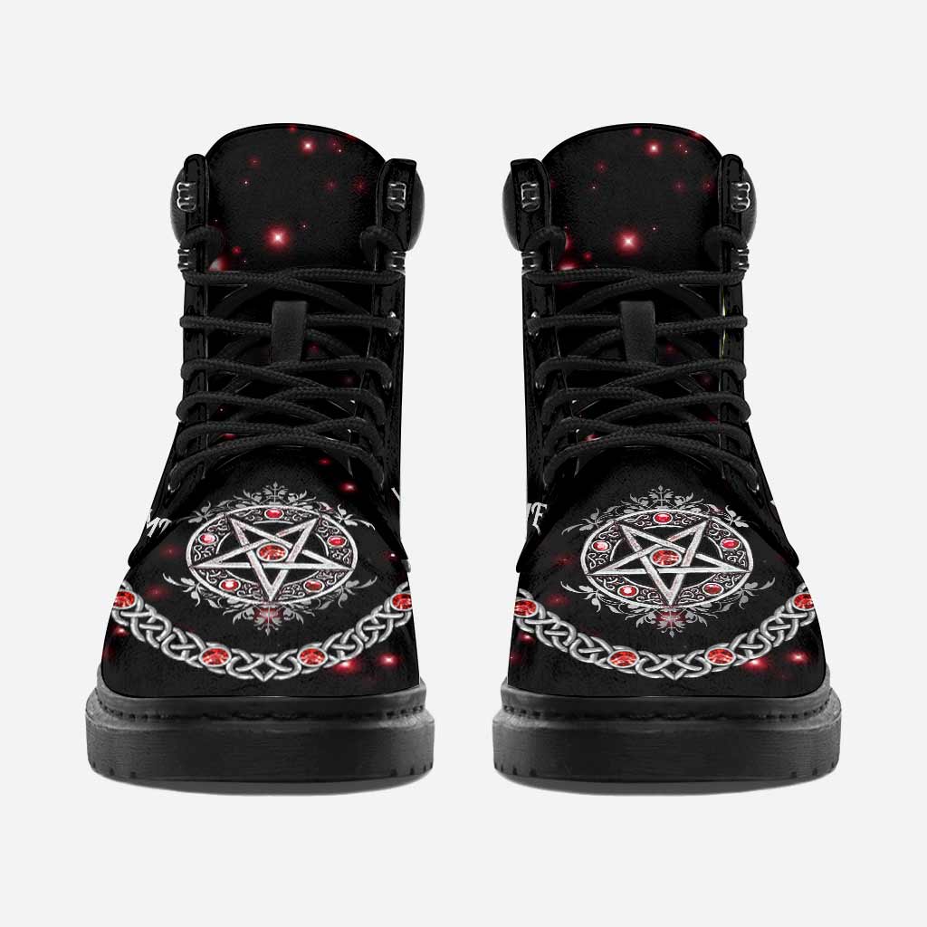 Witch Please Red Pentagram Personalized All Season Boots