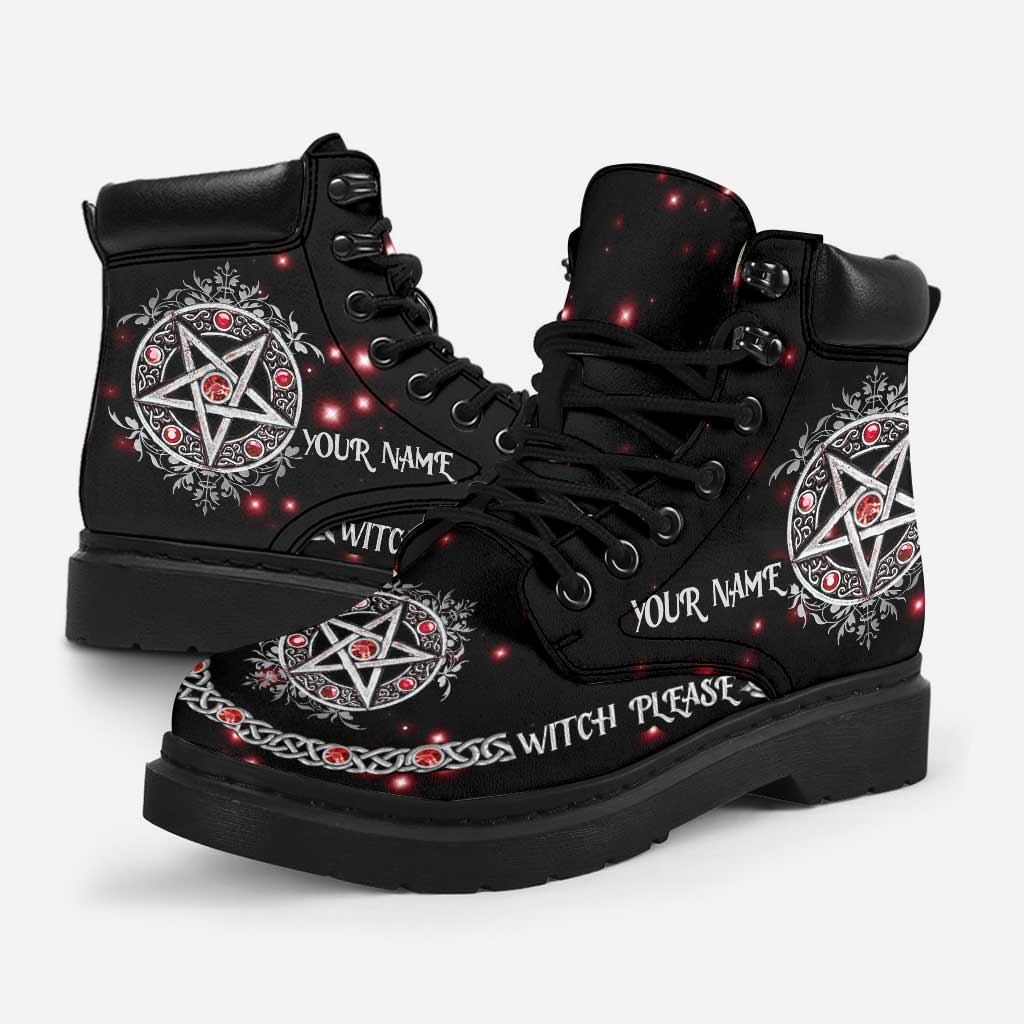 Witch Please Red Pentagram Personalized All Season Boots