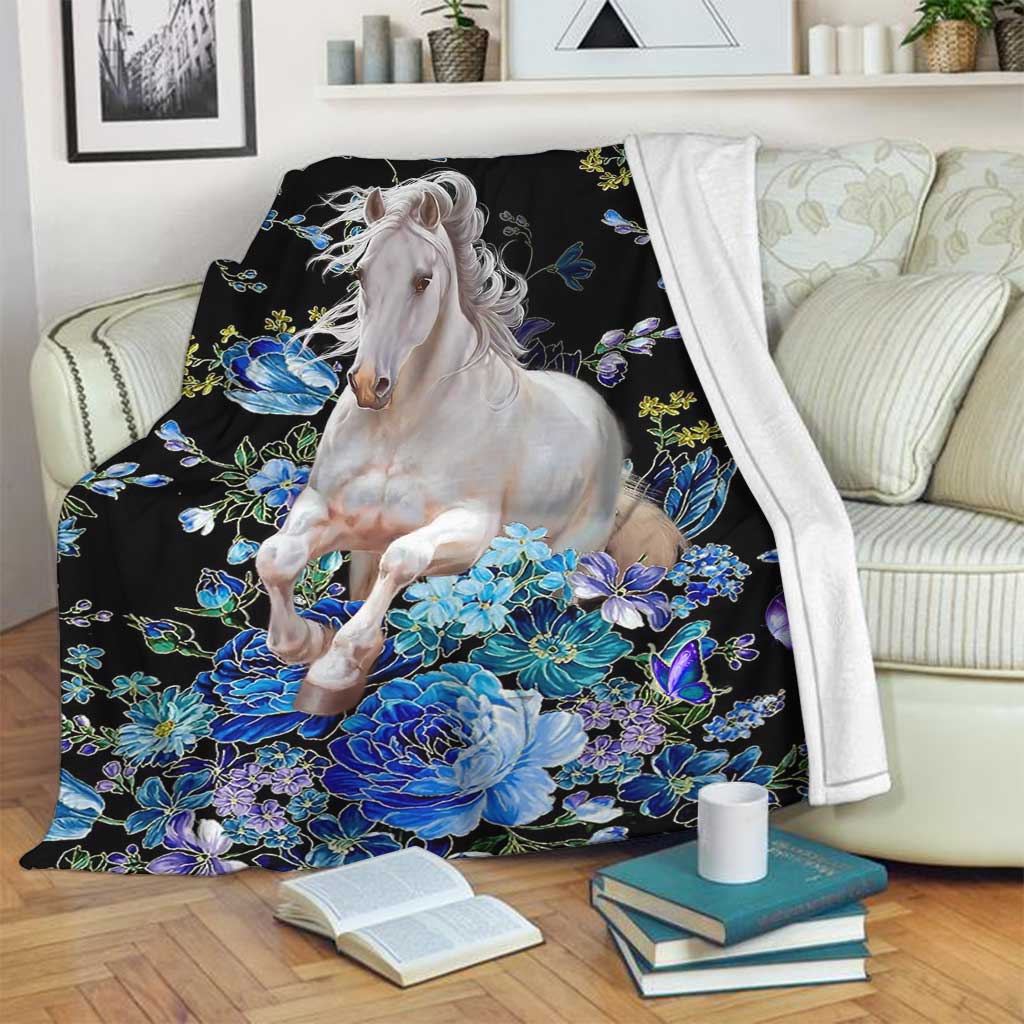 Blue And White - Horse Blanket