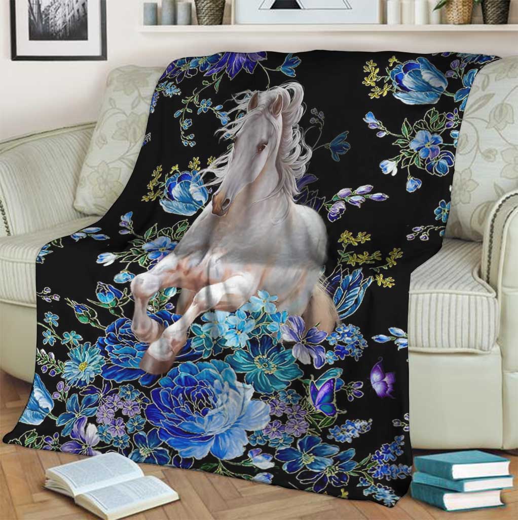 Blue And White - Horse Blanket