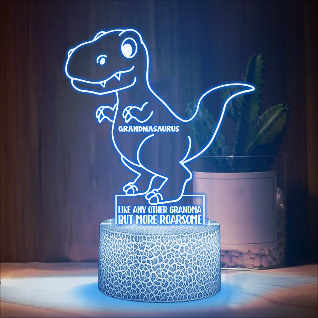 Grandmasaurus - Personalized Grandma Shaped Plaque Light Base