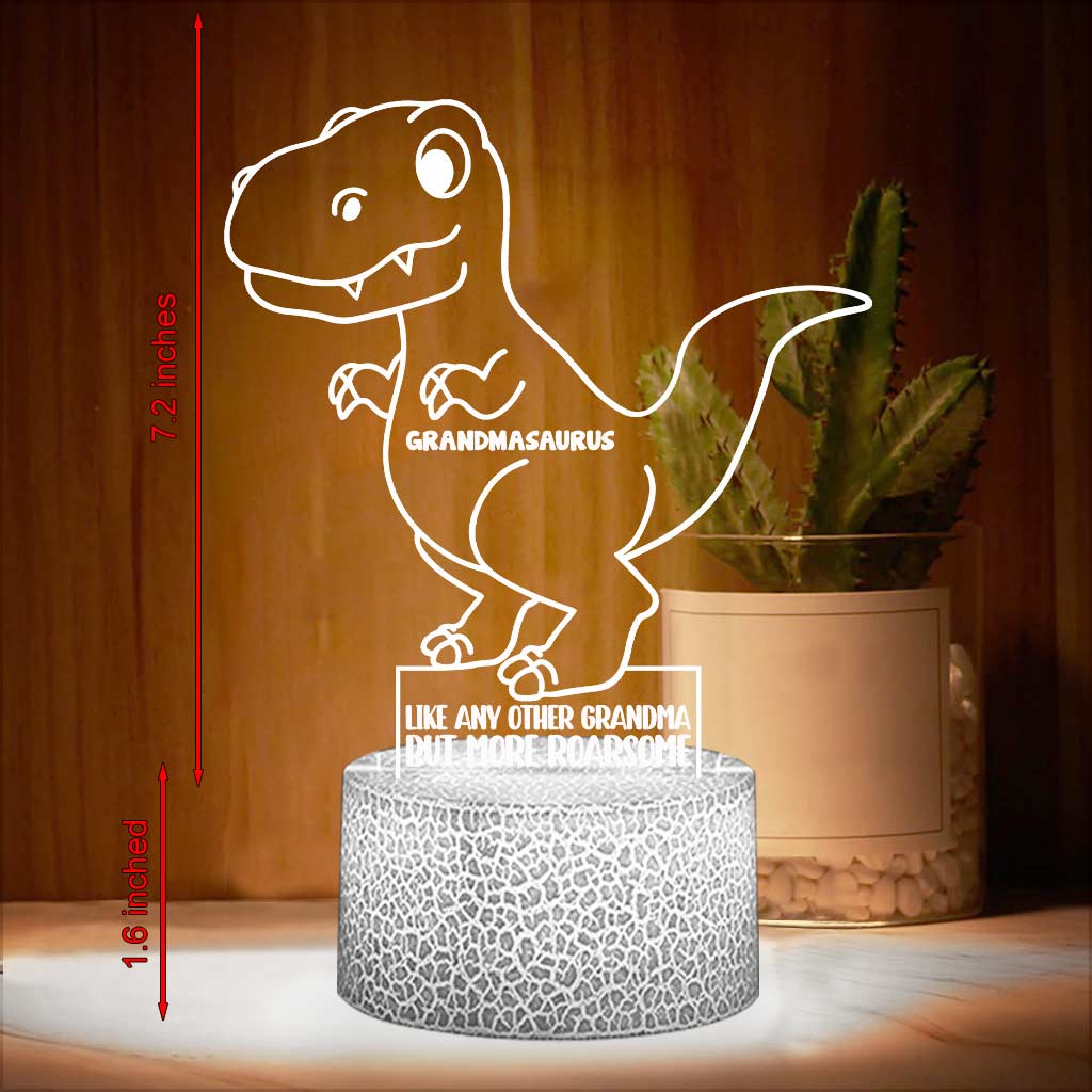 Grandmasaurus - Personalized Grandma Shaped Plaque Light Base