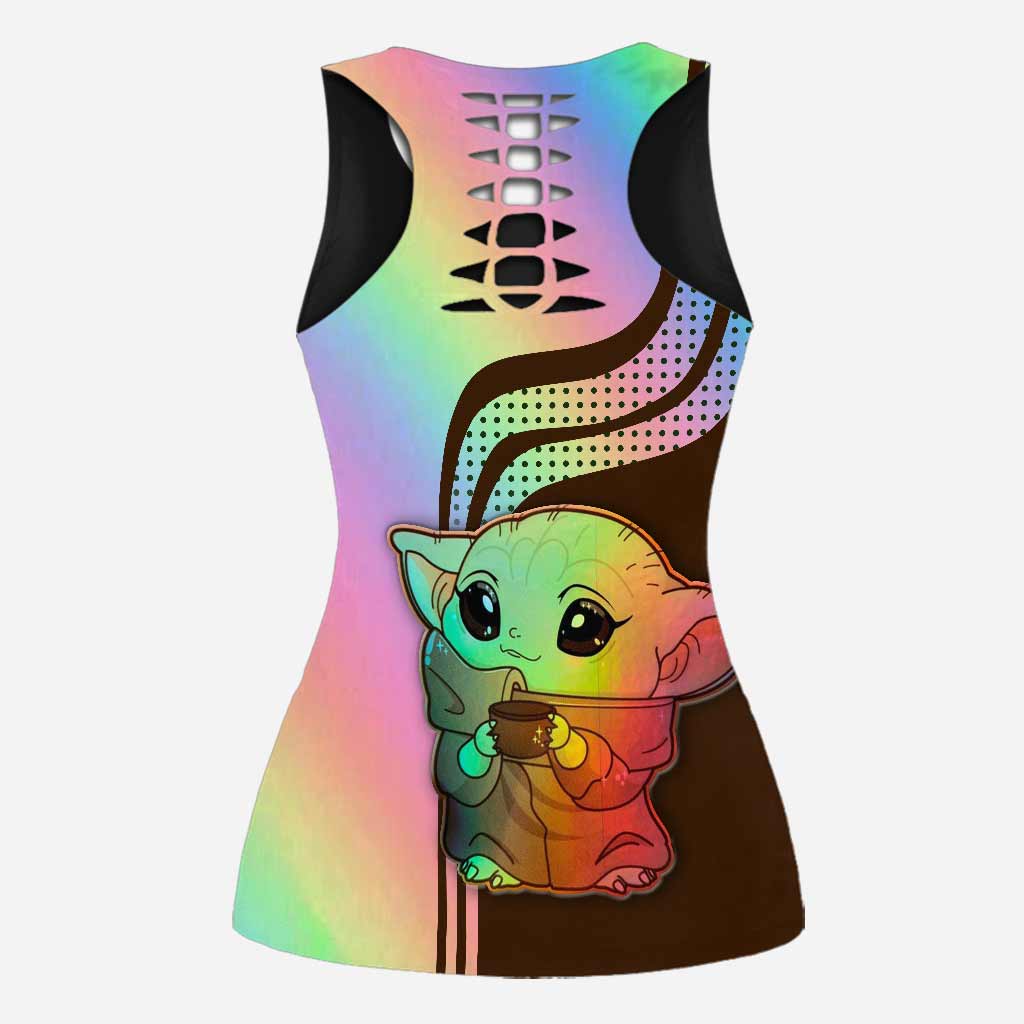 Too Cute I Am - Personalized Hollow Tank Top and Leggings