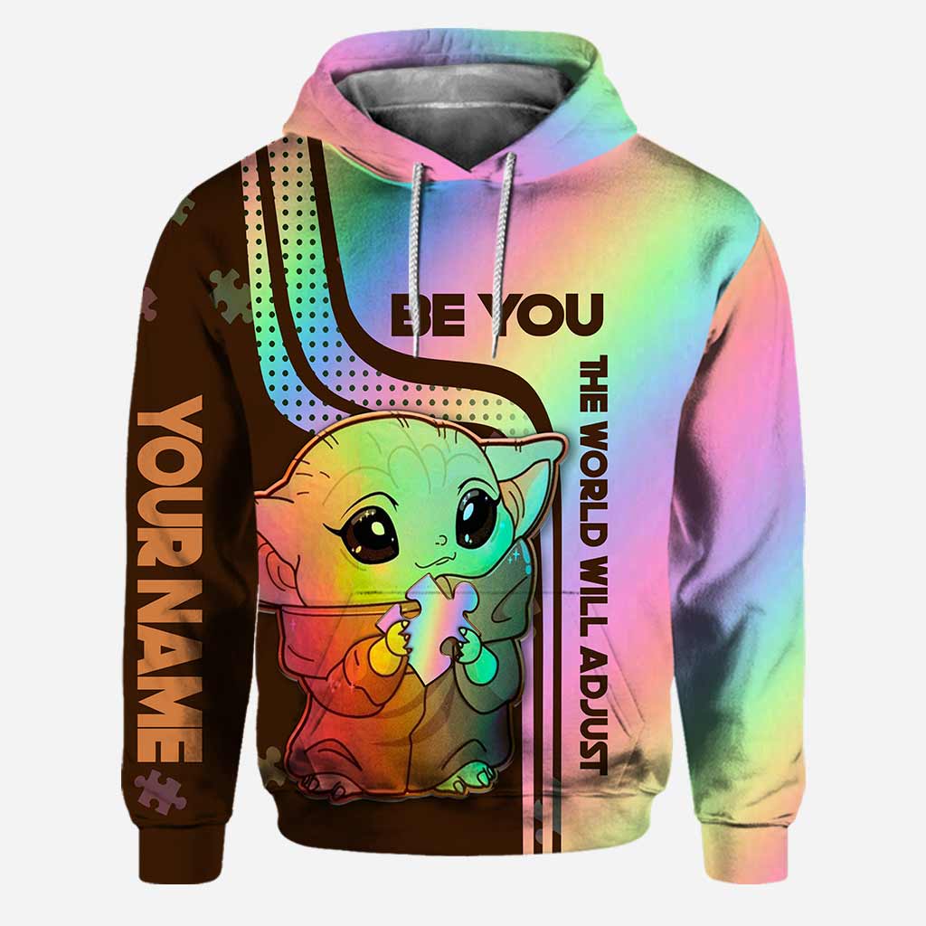 Be You The World Will Adjust - Personalized Autism Awareness Hoodie and Leggings
