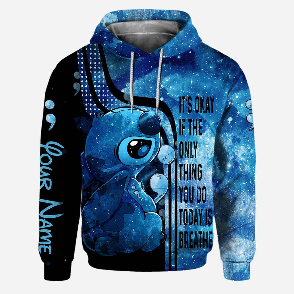 It's Okay If The Only Thing You Do Today Is Breathe - Personalized Suicide Prevention Hoodie and Leggings