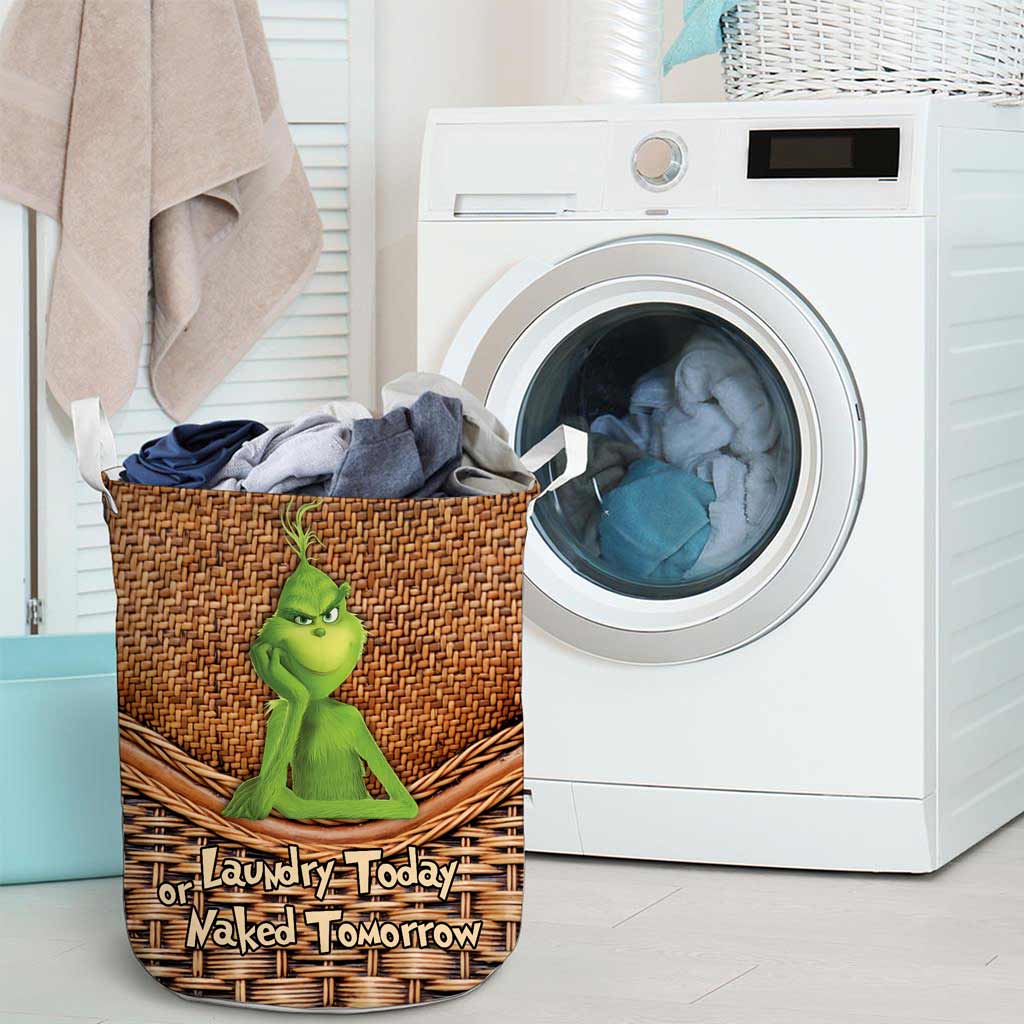 Laundry Today - Stole Christmas Laundry Basket With 3D Pattern Print
