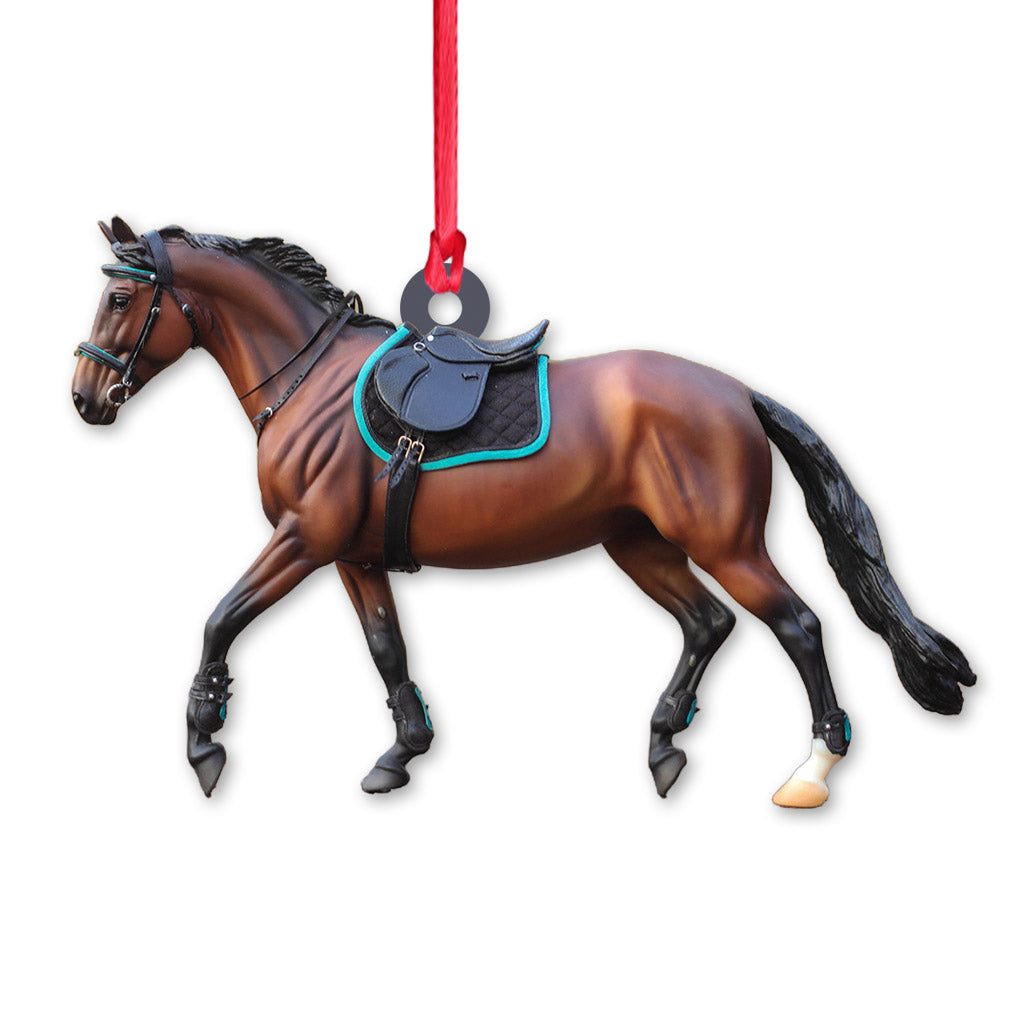 Love Horses - Christmas Horse Ornament (Printed On Both Sides)