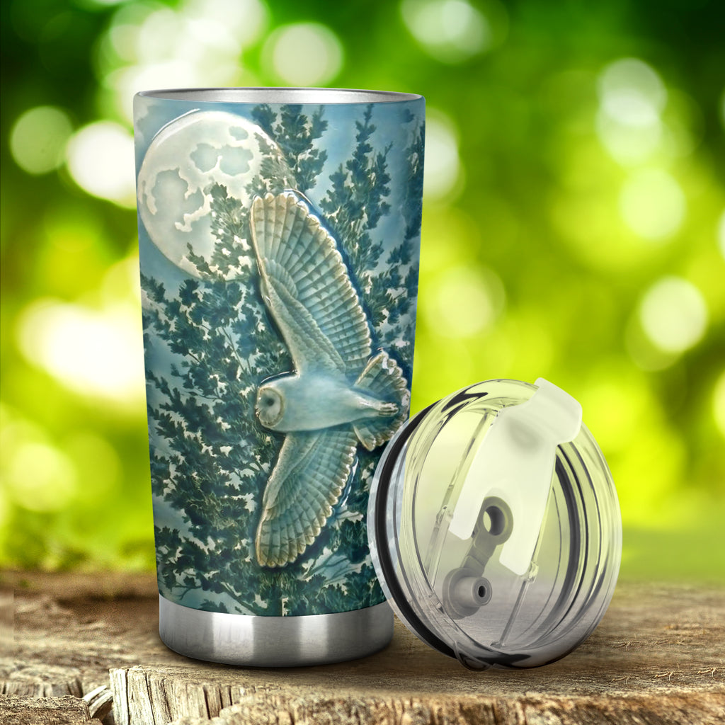 Majestic Owl Ceramic Print Owl Tumbler 0622